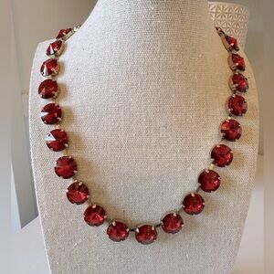Rebekah Price Red Rivoli Crystal Necklace